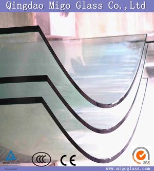 זכוכית מחוסמת מעוגלת לבניית משרדים ומדרגות