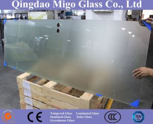 זכוכית מקלחת מחוסמת חלבית