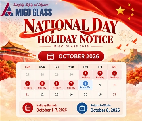 הודעת חג של MIGO Glass 2026 ליום הלאומי של סין