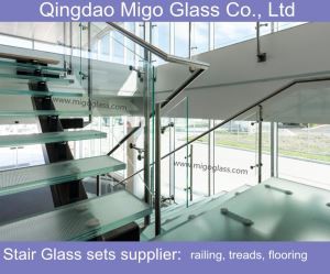 מדרגות זכוכית נגד החלקה