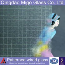 זכוכית בטיחות קווית בעלת תבנית