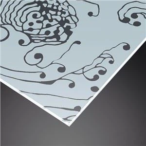 זכוכית חלבית בהתזת חול